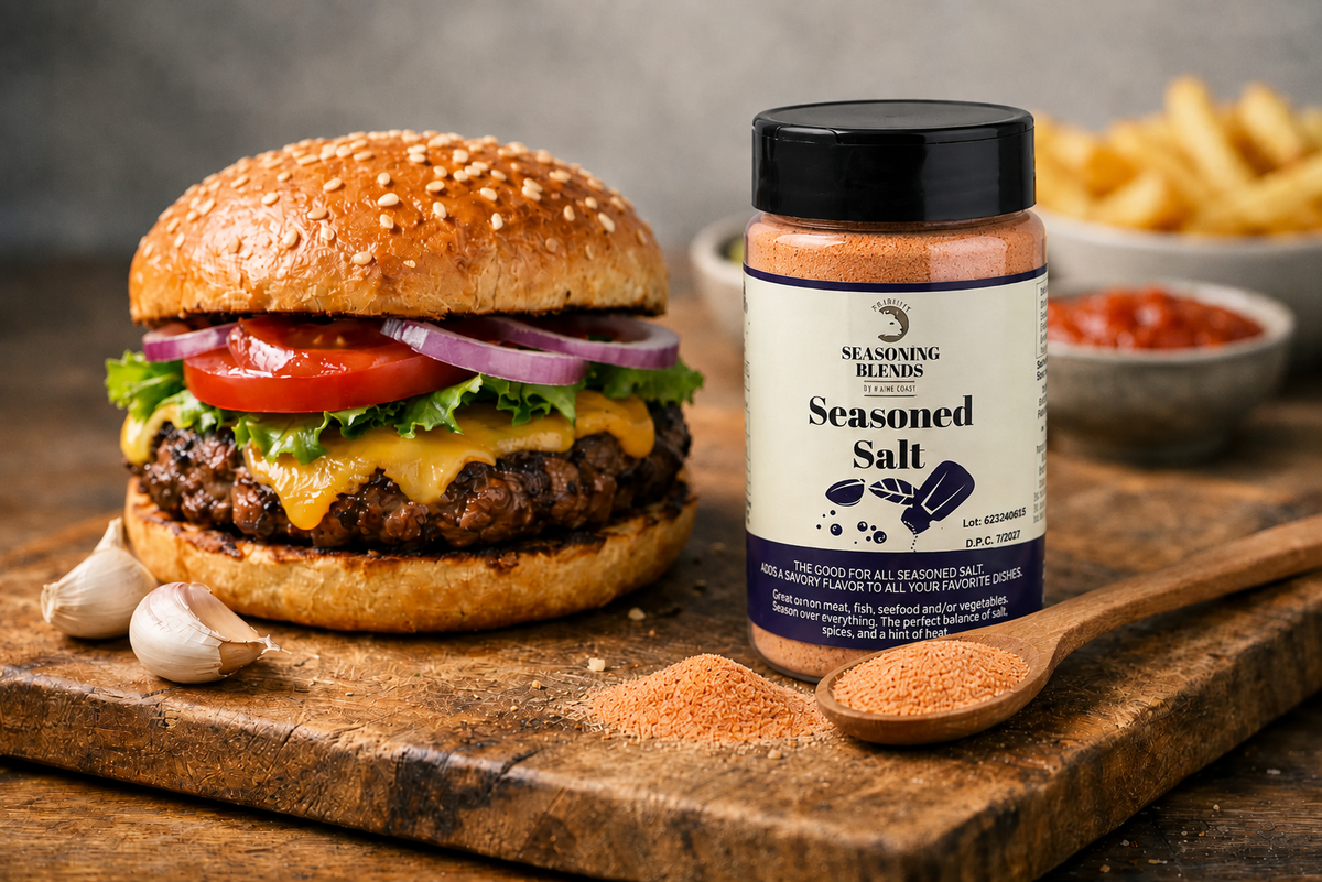 Sazonador para hamburguesas caseras bien equilibrado