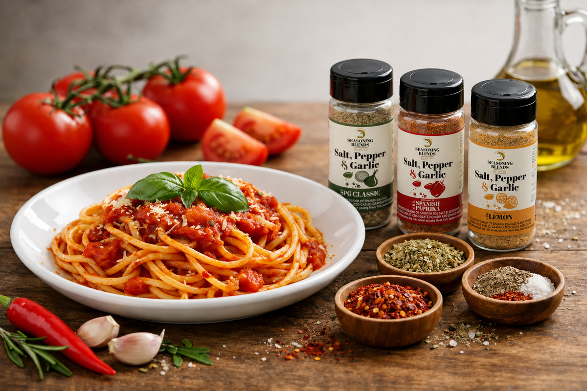 Especias para pasta con tomate bien elegidas