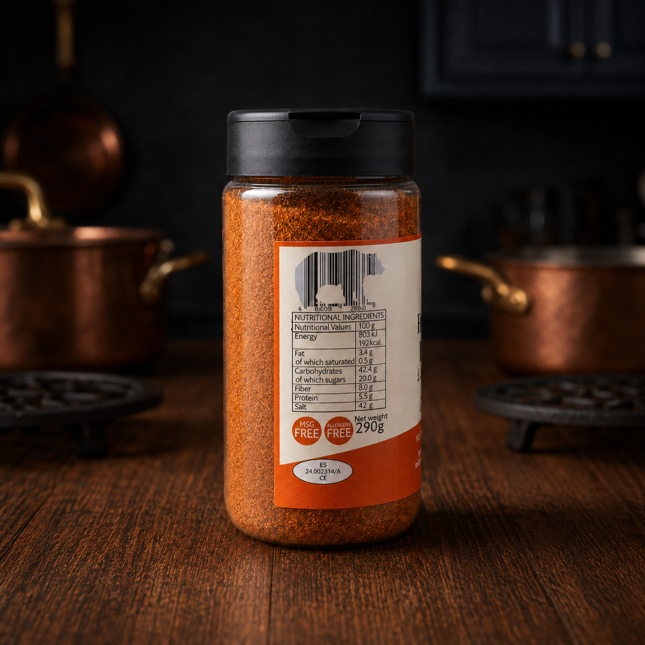 Chili, Paprika, Ajo y Sal