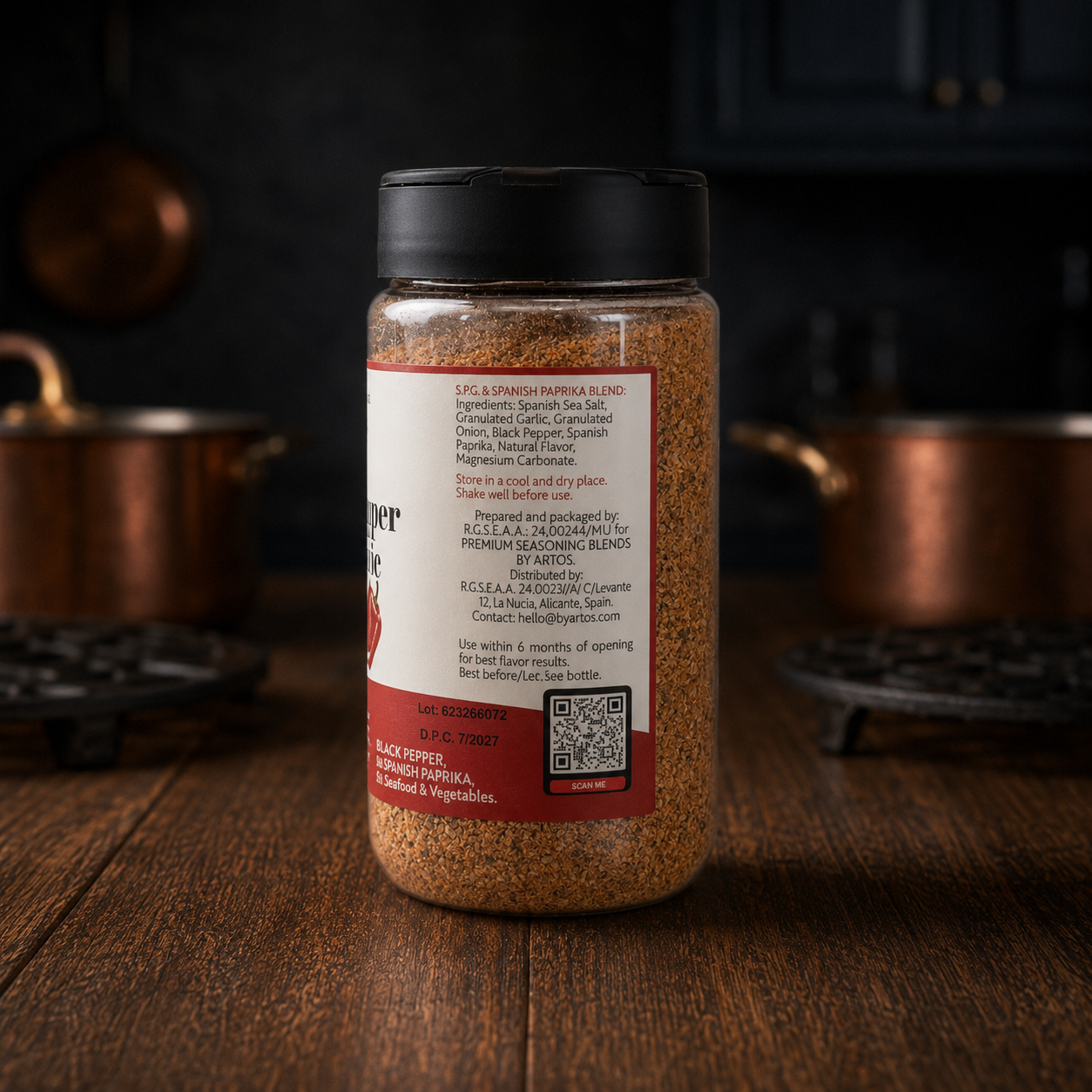 Sal, Pimienta, Ajo y Paprika Español